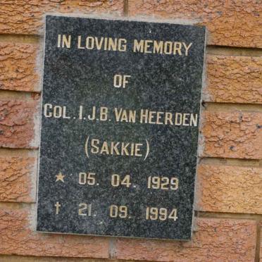 HEERDEN I.J.B., van 1929-1994