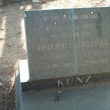 KUNZ Johannes Jacobus 1892-1972
