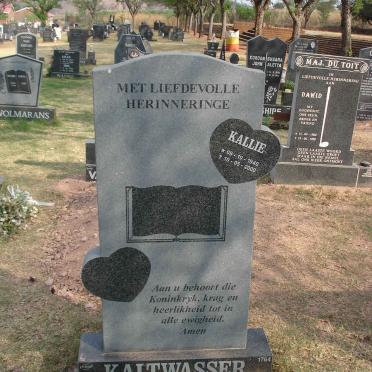 KALTWASSER Kallie 1940-2000