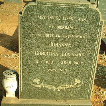 LANDSBERG Johanna Christina Lombard 1919-1969