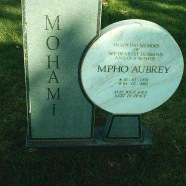 MOHAMI Mpho Aubrey 1958-2003