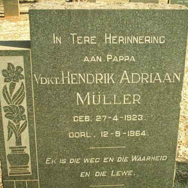 MÜLLER Hendrik Adriaan 1923-1964