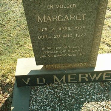 MERWE Margaret, v.d. 1928-1972