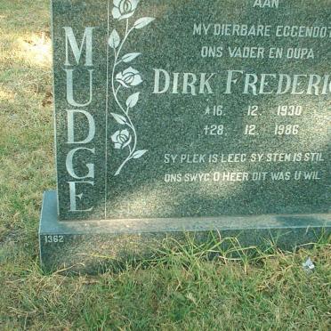 MUDGE Dirk Frederick 1930-1986