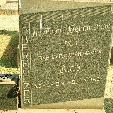 OBERHOLZER Rina 1918-1967