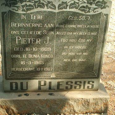 PLESSIS Pieter J., du 1939-1965