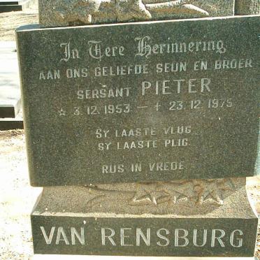 RENSBURG Pieter, van 1953-1975