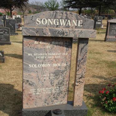 SONGWANE Solomon Moloi 1963-1999