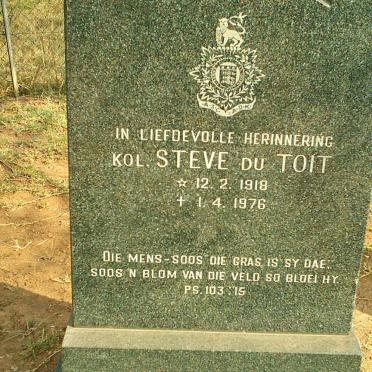 TOIT Steve, du 1918-1976