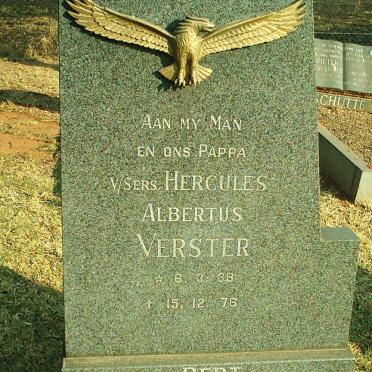 VERSTER Hercules Albertus 1938-1976