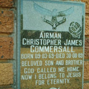 GOMMERSALL Christopher James 1969-1989