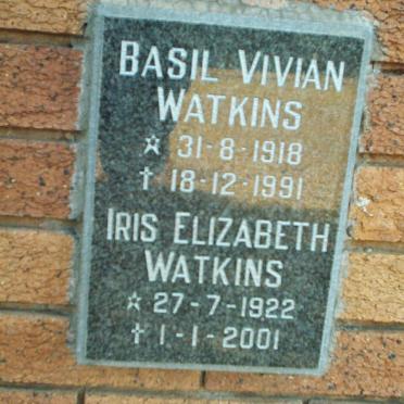 WATKINS Basil Vivian 1918-1991 &amp; Iris Elizabeth 1922-2001