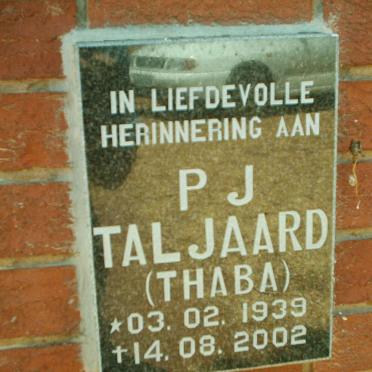 TALJAARD P.J. 1939-2002