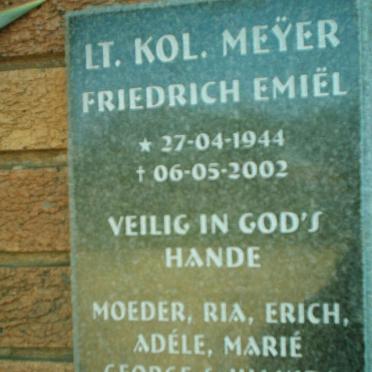 MEYER Friedrich Emiel 1944-2002