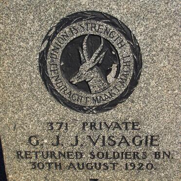 VISAGIE G.J.J. -1920