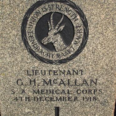 McALLAN G.H. -1918
