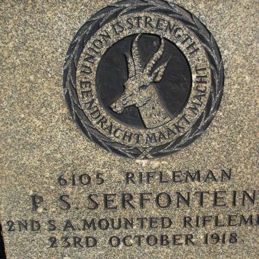 SERFONTEIN P.S. -1918
