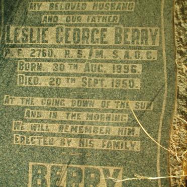 BERRY Leslie George 1896-1950