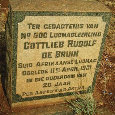 BRUIN Gottlieb Rudolf, de -1931