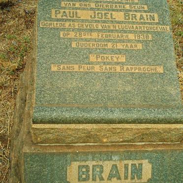 BRAIN Paul Joel -1938