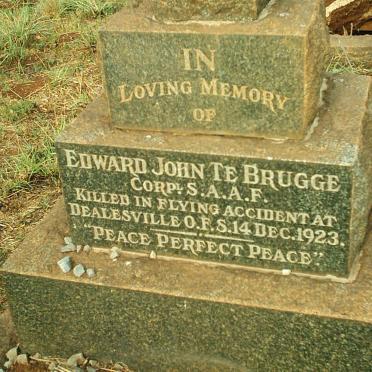 BRUGGE Edward John, te -1923