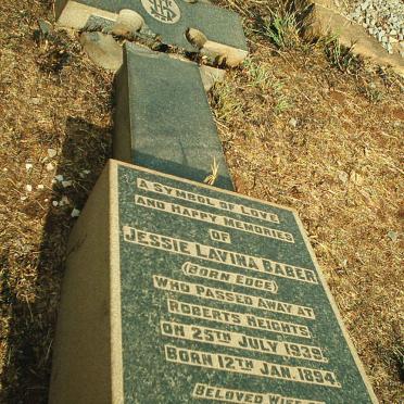 BABER Jessie Lavina nee EDGE 1894-1939