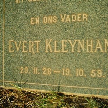 KLEYNHANS Evert 1926-1959