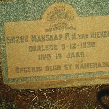 NIEKERK P.H., van -1936