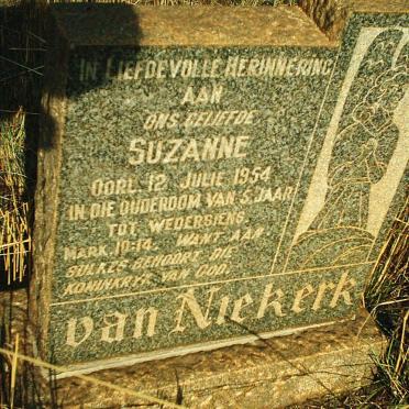 NIEKERK Suzanne, van -1954