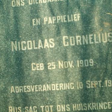 ONSELEN Nicolaas Cornelius, van 1909-1958 