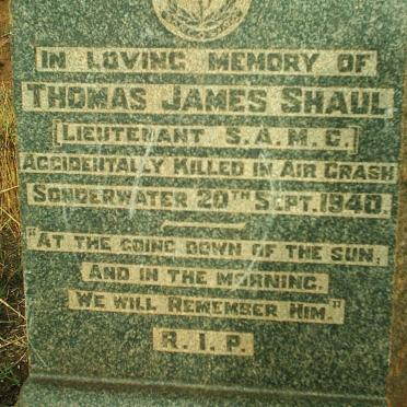SHAUL Thomas James -1940