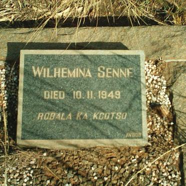 SENNE Wilhelmina  -1949