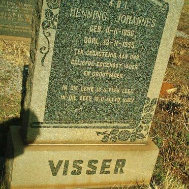 VISSER Henning Johannes 1896-1955