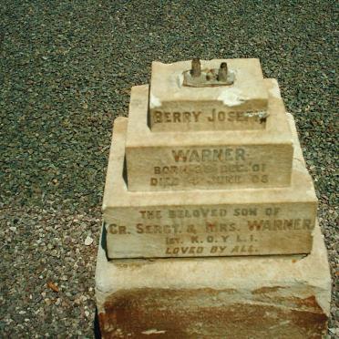 WARNER Berry Joseph 1901-1908