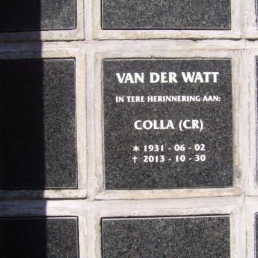 WATT C.R., van der 1931-2013