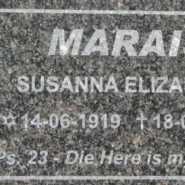 MARAIS Susanna Elizabeth 1919-2005