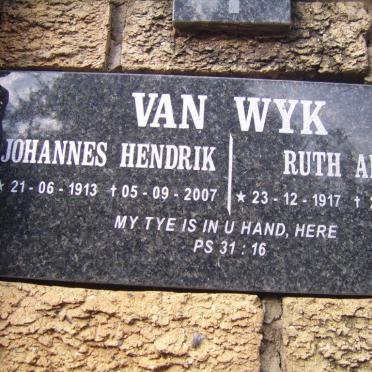 WYK Johannes Hendrik, van 1913-2007 &amp; Ruth Anna 1917-2010