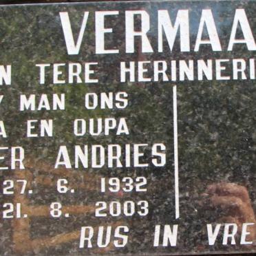 VERMAAK Pieter Andries 1932-2003