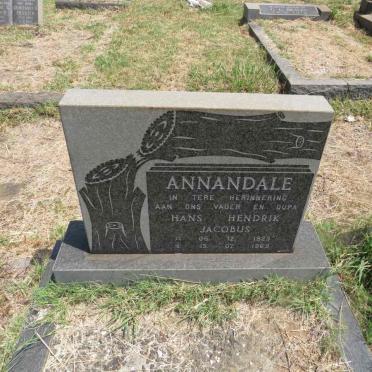 ANNANDALE Hans Hendrik Jacobus 1925-1969