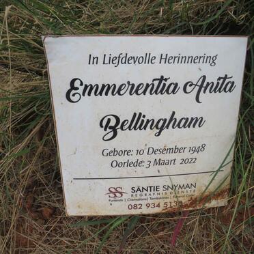 BELLINGHAM Emmerentia Anita 1948-2022