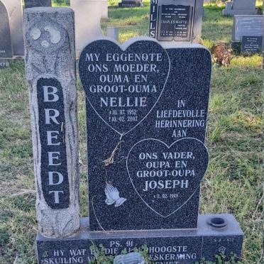 BREEDT Joseph 1948- &amp; Nellie 1952-2007