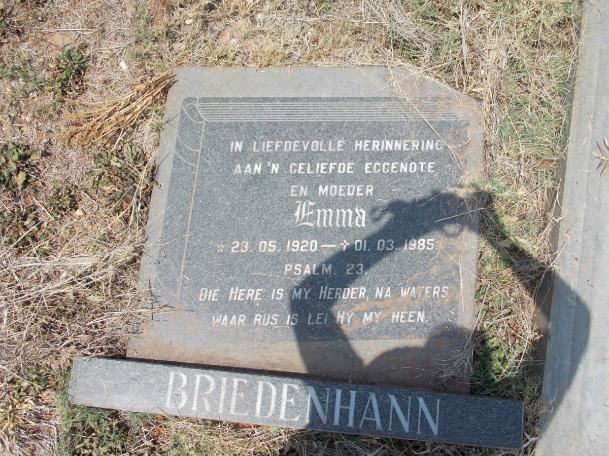 BRIEDENHANN Emma 1920-1985