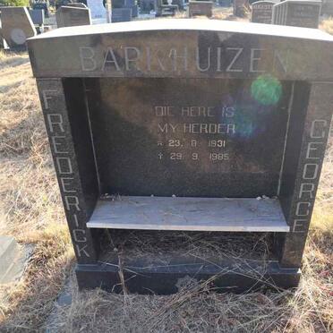 BARKHUIZEN Frederick George 1931-1985