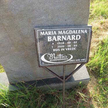 BARNARD Maria Magdalena 1938-2020