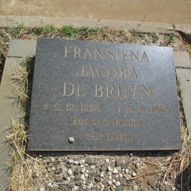 BRUYN Fransiena Jacoba, de 1894-1980