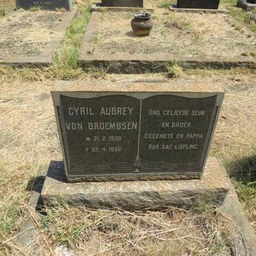 BROEMBSEN Cyril Aubrey, von 1938-1966