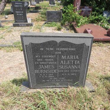 BURNSIDE James 1915-1984 & Maria Aletta Susanna VAN TONDER 1923- 