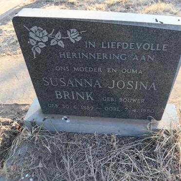 BRINK Susanna Josina nee BOUWER 1889-1980