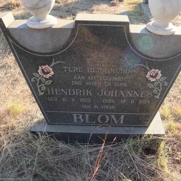 BLOM Hendrik Johannes 1920-1984