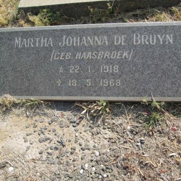 BRUYN Martha Johanna, de nee HAASBROEK 1918-1968